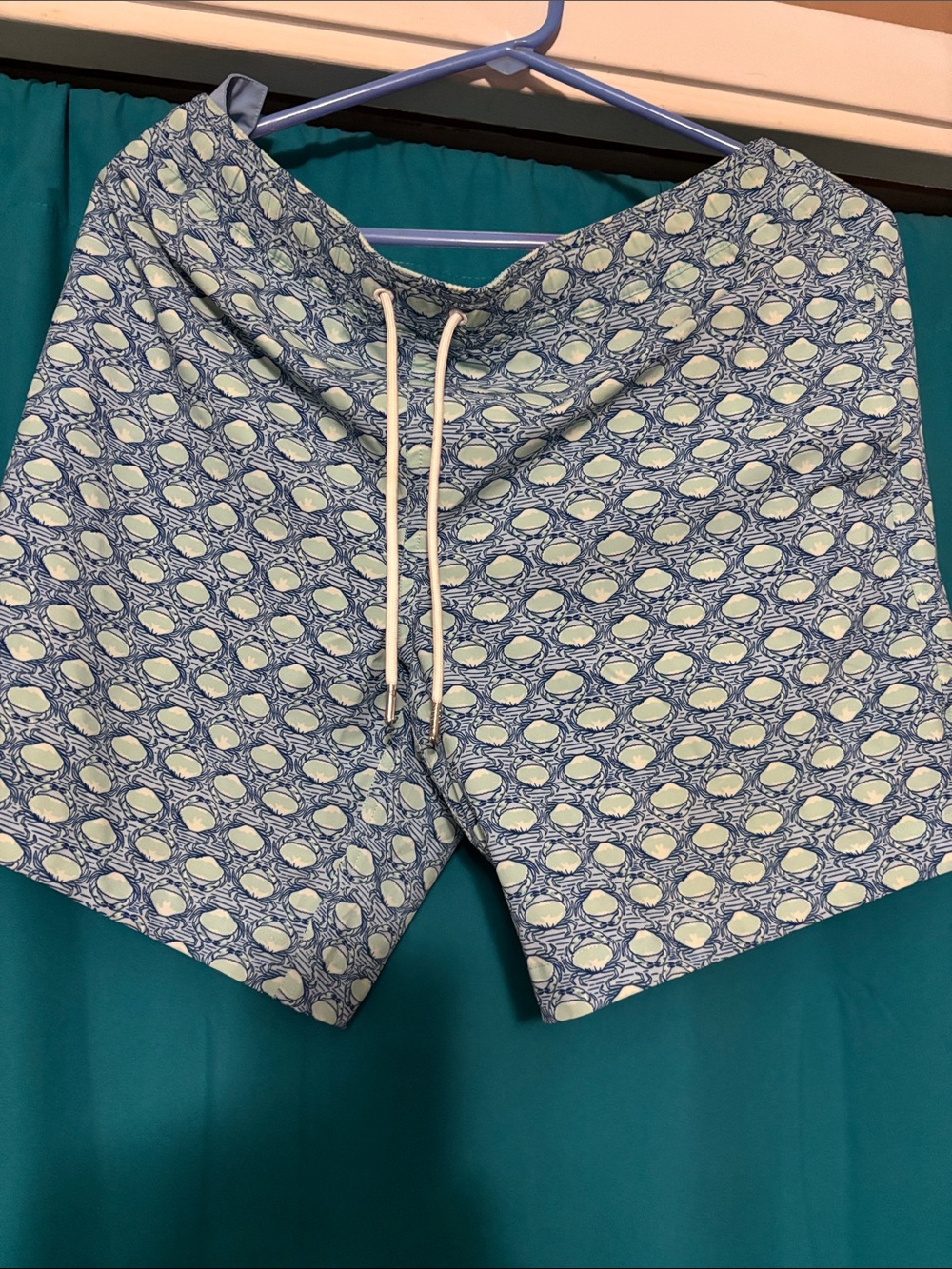 Bonobos Light Blue Patterned Drawstring Swim Shorts